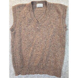 Anderson Little Vintage Wool Blend Sweater Vest Pullover Tan USA Made Women's M